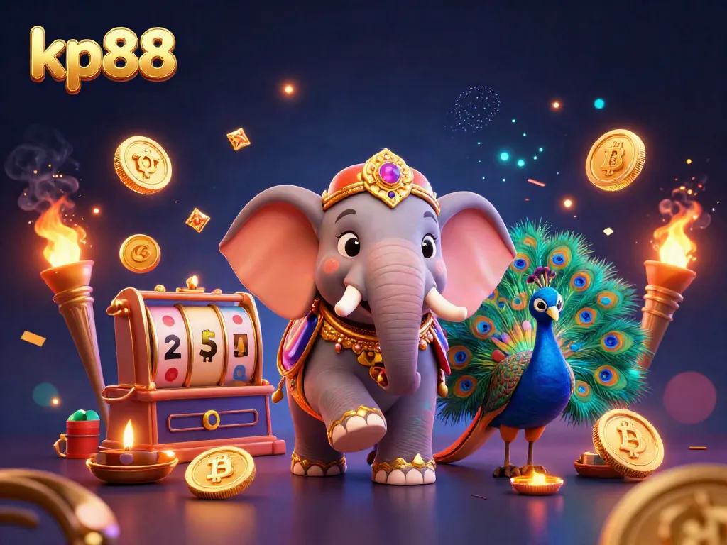 Experience thrilling gameplay at kp88 with vibrant casino elements in a dynamic 3D scene.