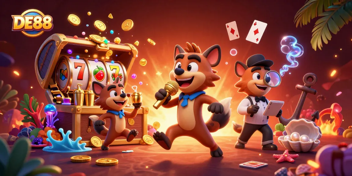 Experience the vibrant energy of DE88 where hyenas run a comedy casino club with captivating gaming elements.
