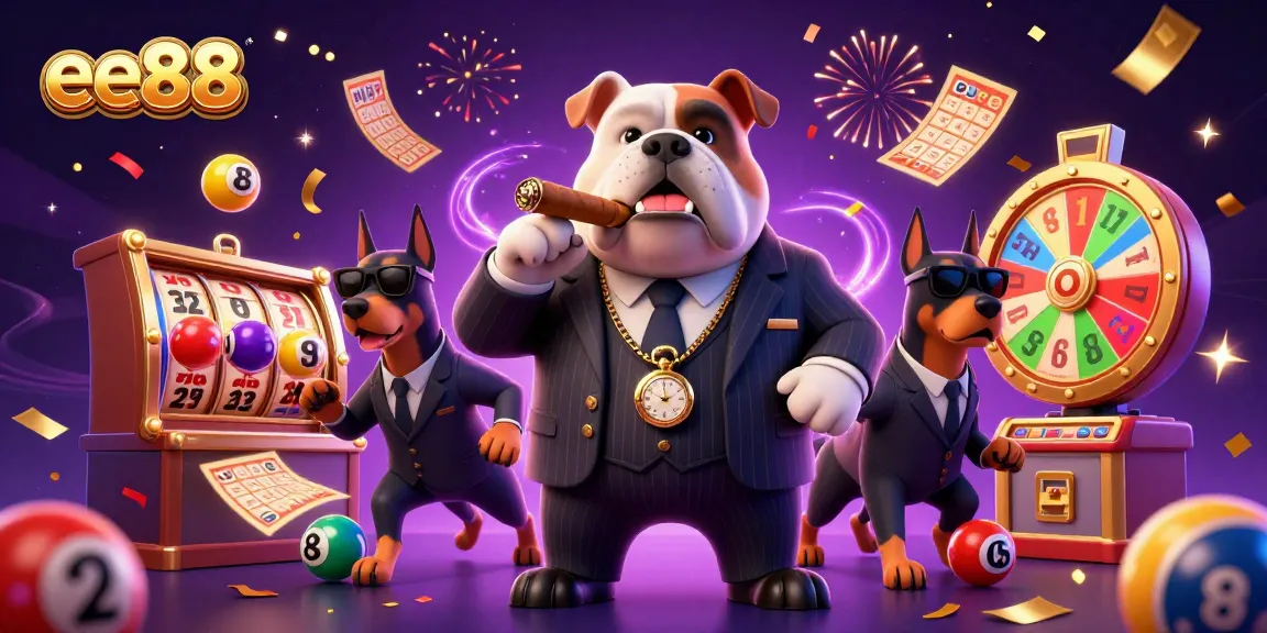 Experience exciting gameplay and vibrant casino elements in ee88, featuring a mafia boss bulldog.