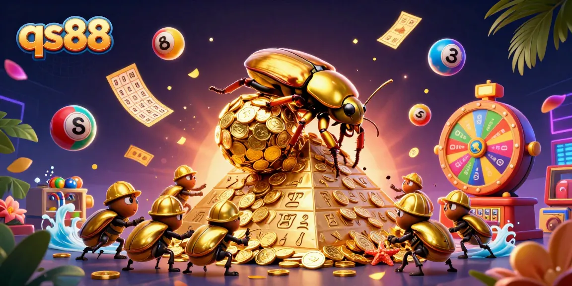 Engage in thrilling action at qs88 with golden ticket prizes and vibrant lottery elements.