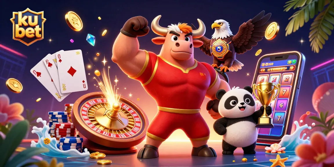 Experience exhilarating wins at ku bet with a vibrant 3D casino scene showcasing exciting games.
