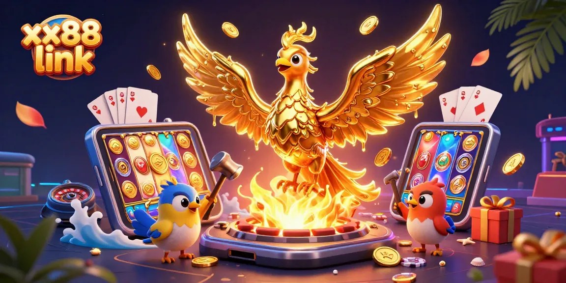 Experience winning adventures at xx88 link with vibrant slot games and golden coins bursting everywhere.