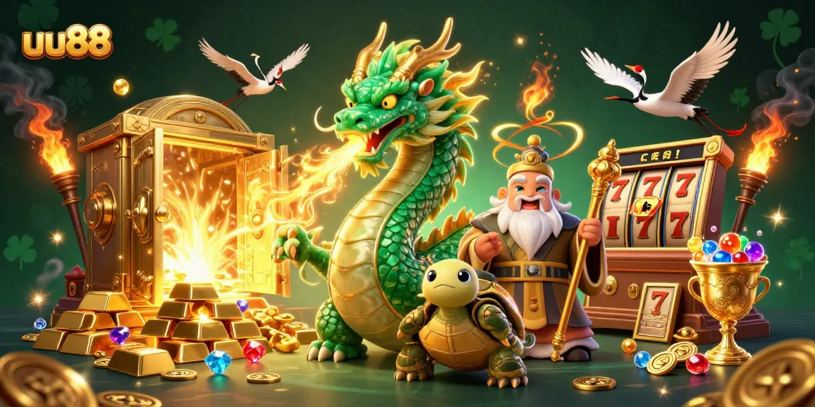 Experience thrilling gameplay with uu88's vibrant casino scene featuring luck and fortune elements.