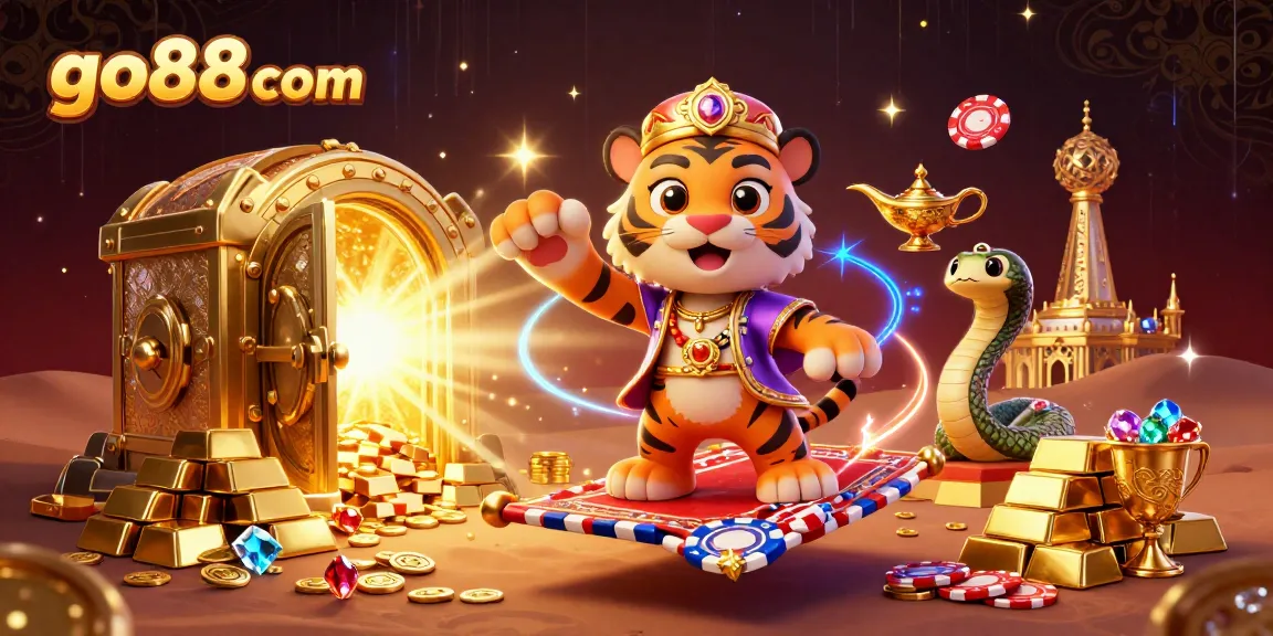Experience thrilling gaming at go88com with a colorful 3D casino adventure featuring sparkling treasures.