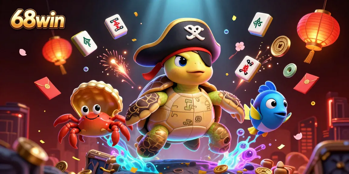 Engage with thrilling gameplay at 68win as a turtle pirate unravels treasure beneath the sea.