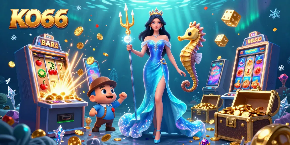 KO66 engages players with vibrant casino elements and a stunning underwater scene.