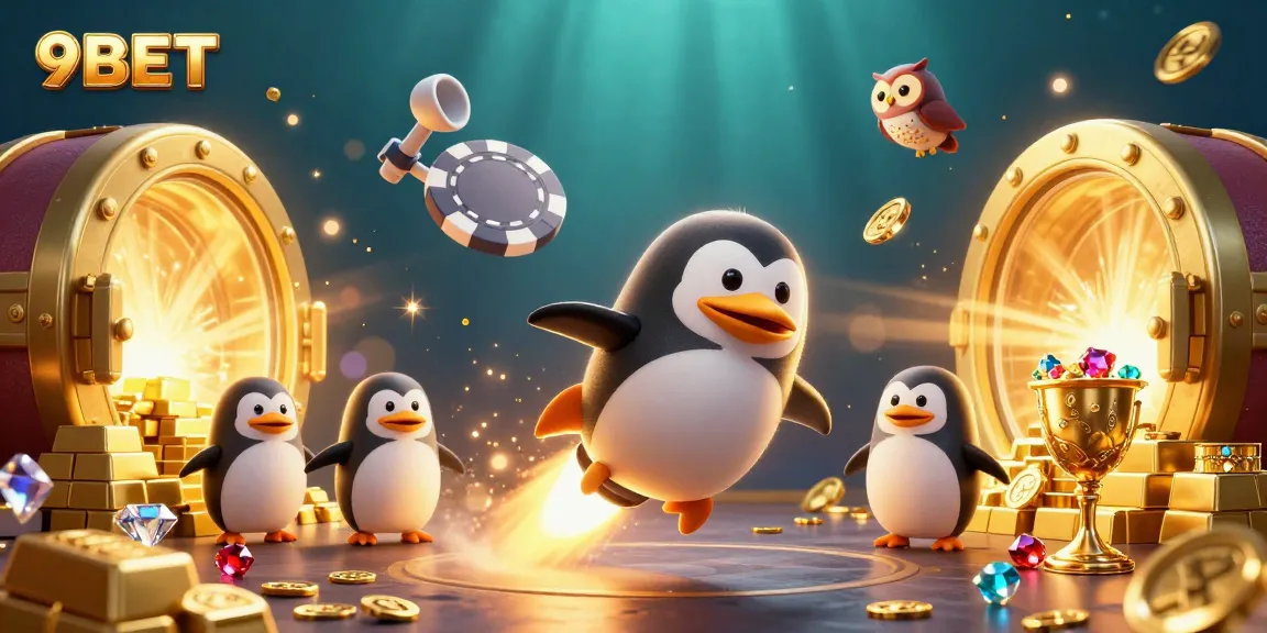 Experience thrilling gameplay with 9BET in this vibrant casino-themed digital illustration.