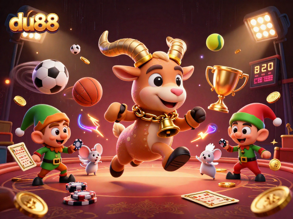 du88 offers thrilling casino excitement with Krampus, a tiny angel mouse, and mischievous gremlins