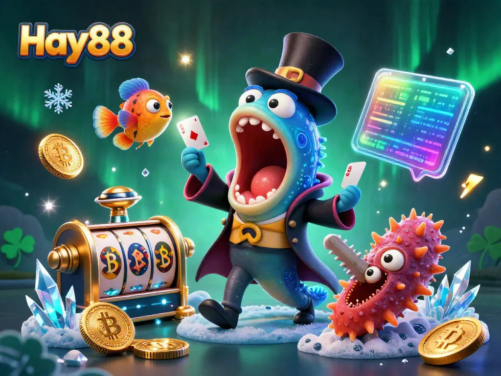 Experience Jackpots at Hay88 with a magical underwater themed casino illustration capturing thrilling gaming elements