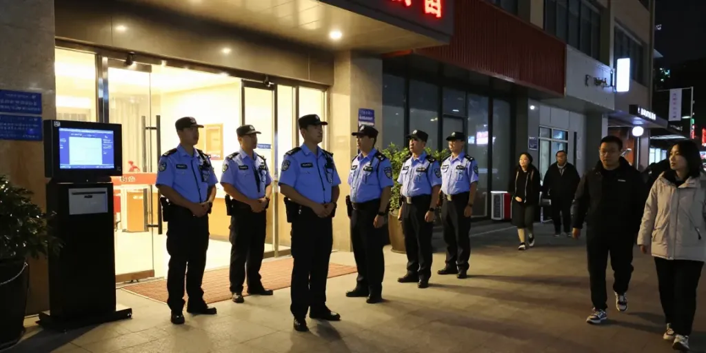 Security services by licensed professionals in a community setting
