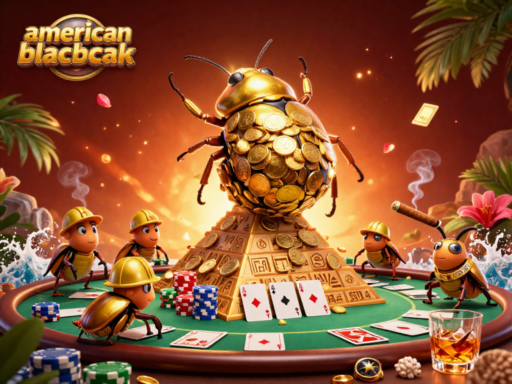 Experience thrilling action with american blackjack, featuring engaging characters, chips, and a vibrant atmosphere.