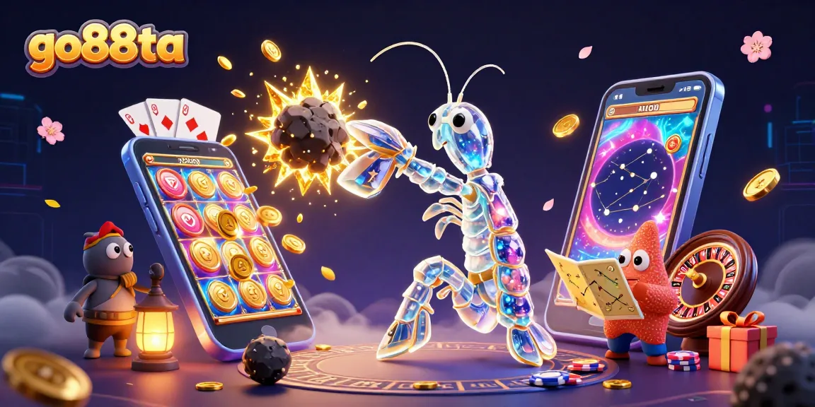 Play vibrant go88ta slot games as a galactic shrimp battles asteroids for golden wins.