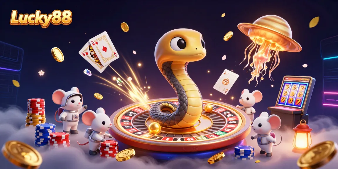 Experience thrilling action at Lucky88 with engaging cosmic elements and vibrant casino visuals.