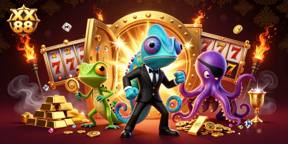 Experience winning opportunities with XX 88 in a vibrant virtual casino scene filled with treasure.