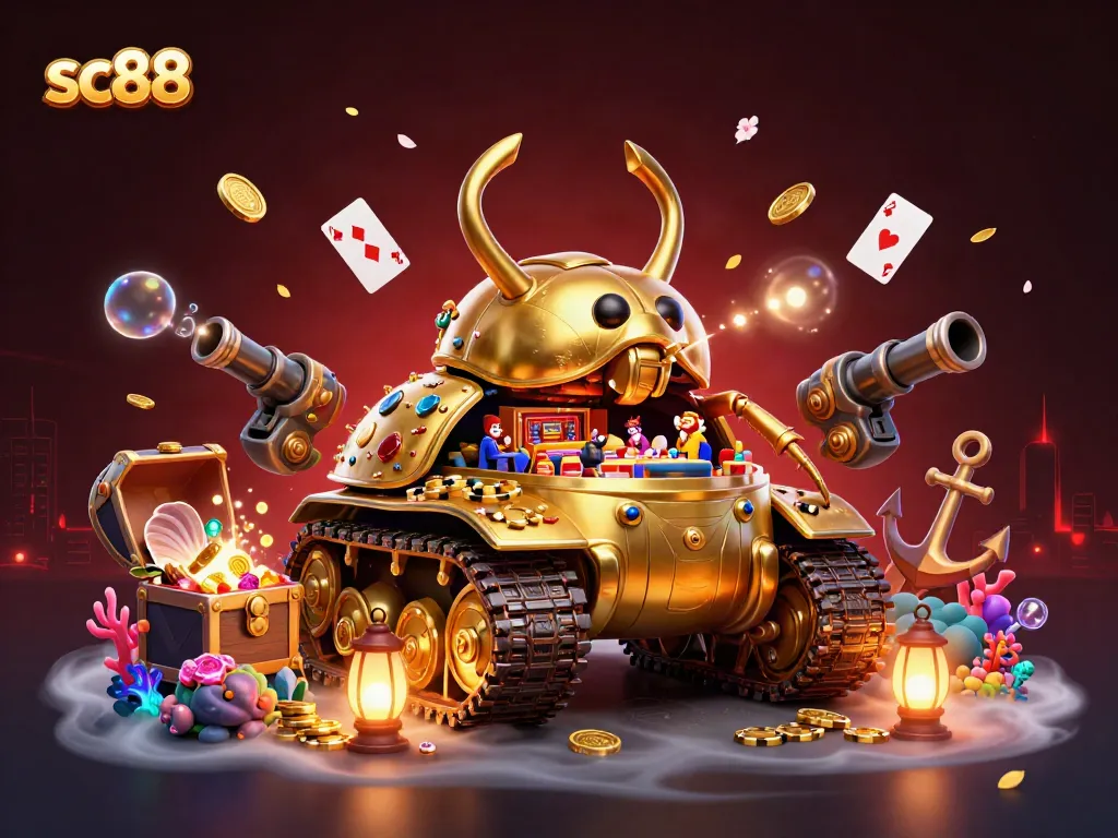 Engage in the thrilling experience at SC88 with an animated casino scene showcasing unique gaming action.