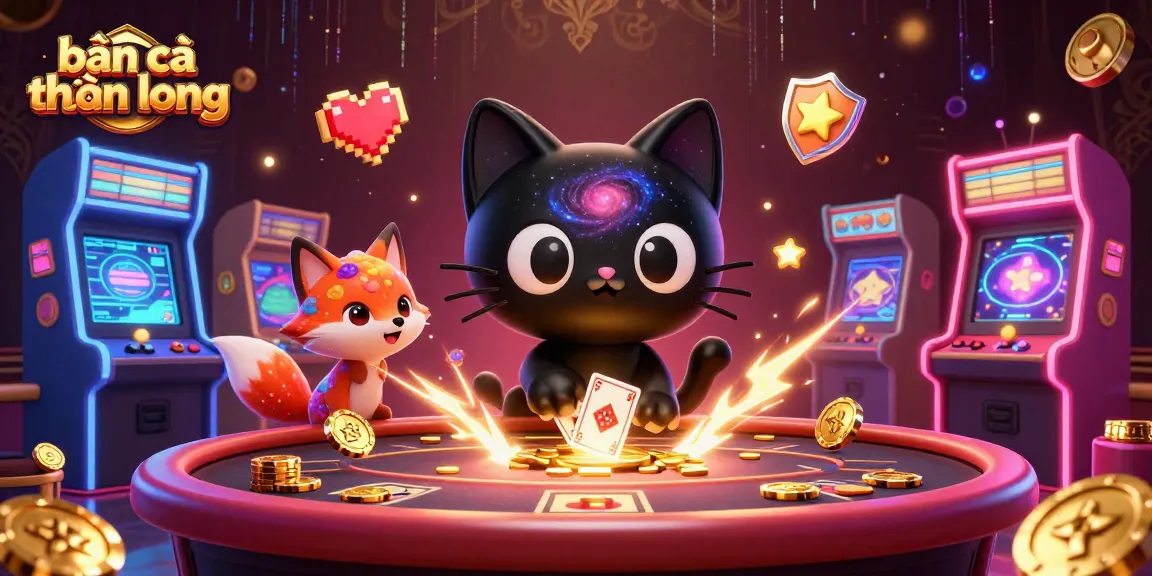 Experience bắn cá thần long in a vibrant cosmic casino with dynamic gaming action.