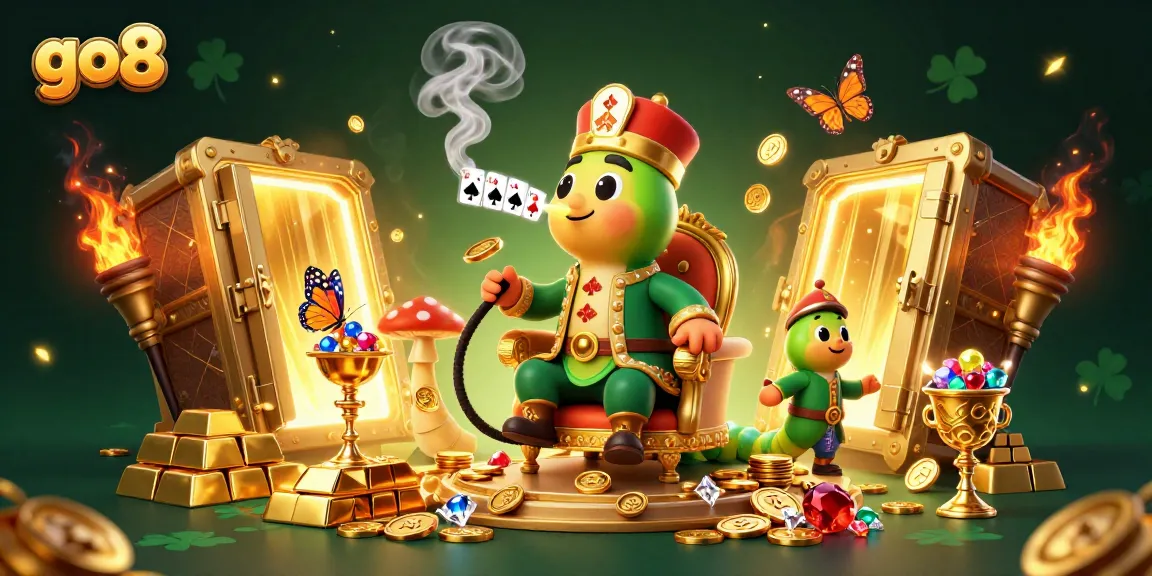 Experience thrilling gaming action with go8, featuring elaborate casino elements and vibrant characters.