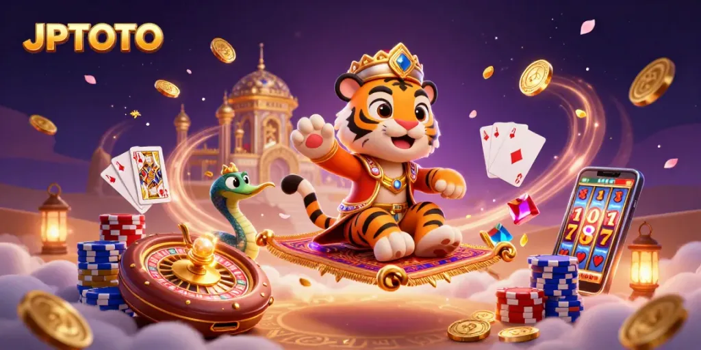 Engage with JPTOTO's thrilling casino experience, featuring rich 3D Arabian nights elements.