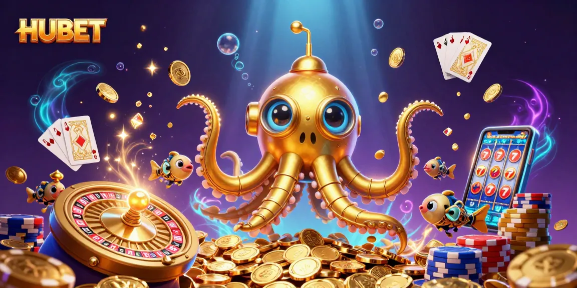 HUBET springs into action with a golden kraken submarine and thrilling casino elements.