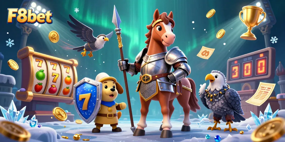 Experience thrilling slots at F8bet, featuring dynamic characters in an engaging casino scene.