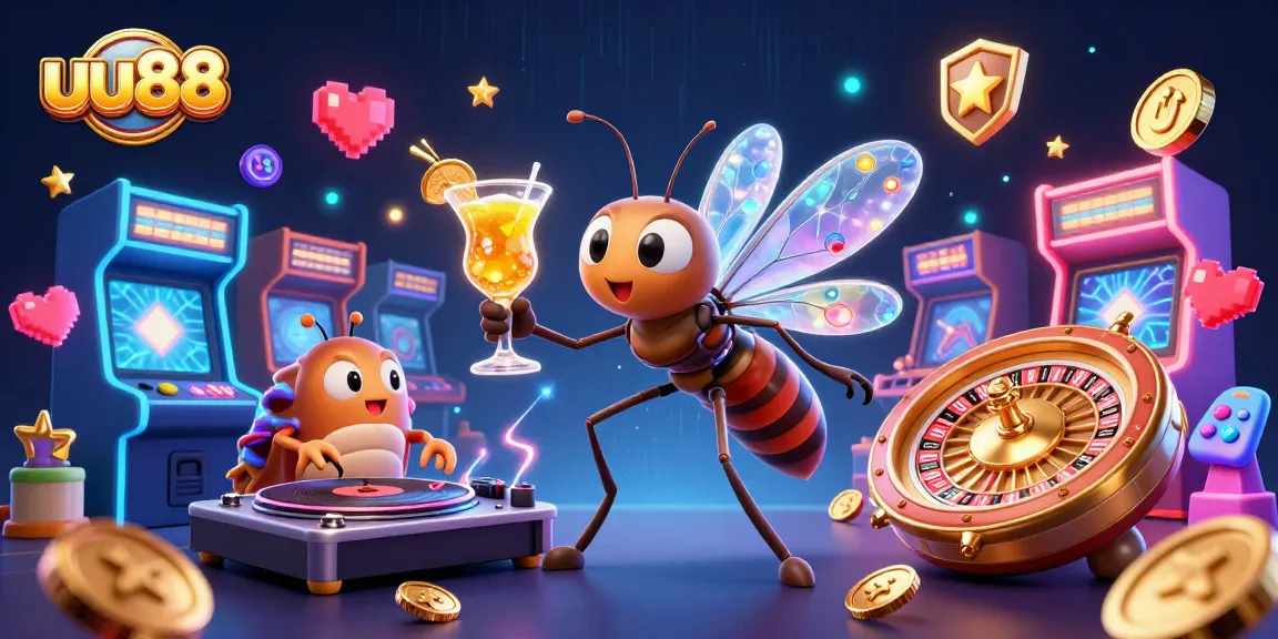 Play exciting casino games with uu88's vibrant gaming scene featuring unique characters and elements.