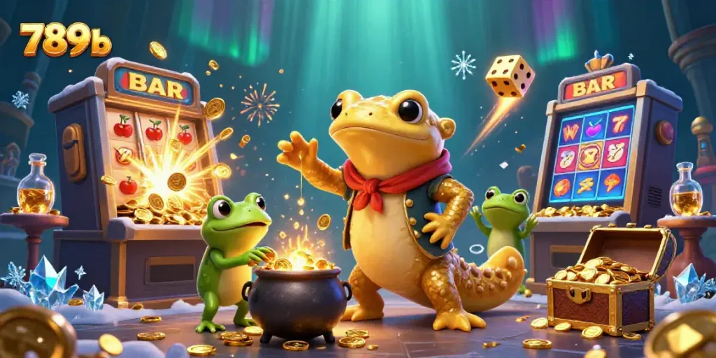 Engage with 789b's vibrant casino world featuring a golden salamander and exciting gaming elements.