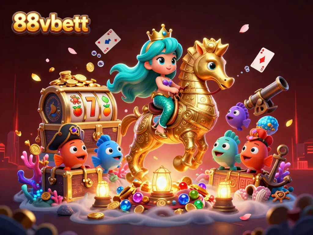 Experience exciting gameplay at 88vbett with thrilling slot reels and a colorful underwater adventure.
