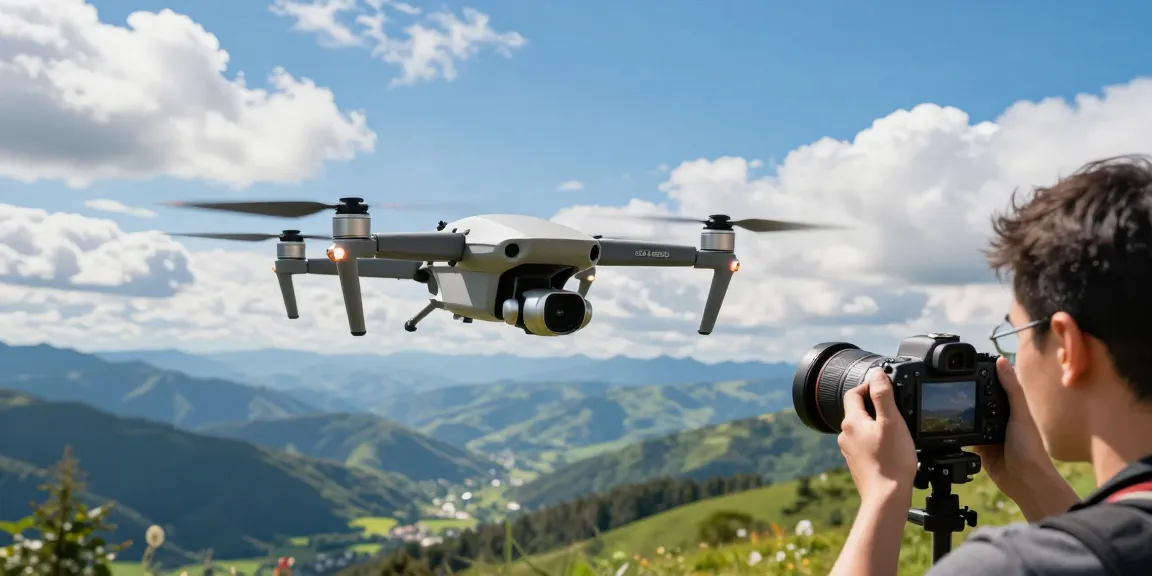F168 drone soaring above landscape, showcasing innovative aerial photography features.