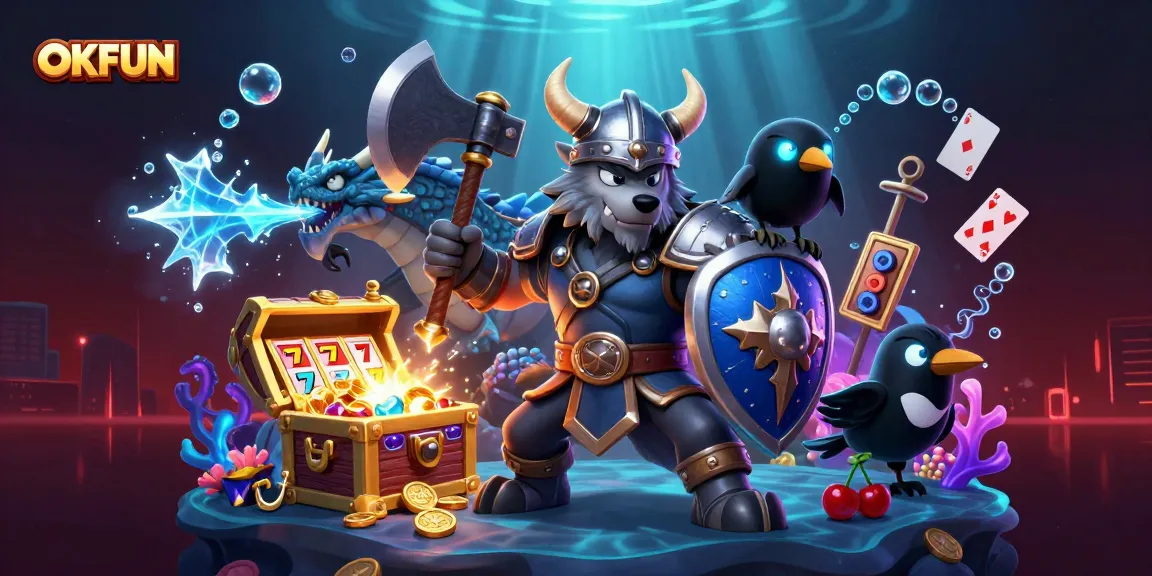 Engage in thrilling gameplay at OKFUN with exciting slot reels and heroic characters in action.
