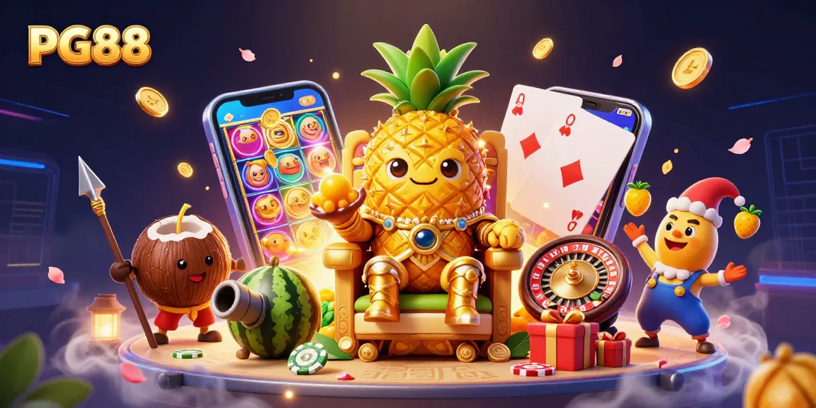 Experience the thrill of PG88 with vibrant slot games, a tropical king, and dynamic casino action!