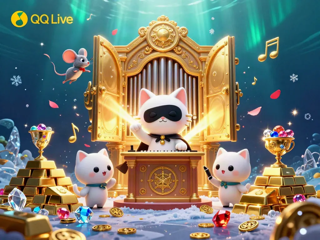 Experience the thrill of QQ Live streaming with vibrant casino elements and exciting characters in this vivid scene.