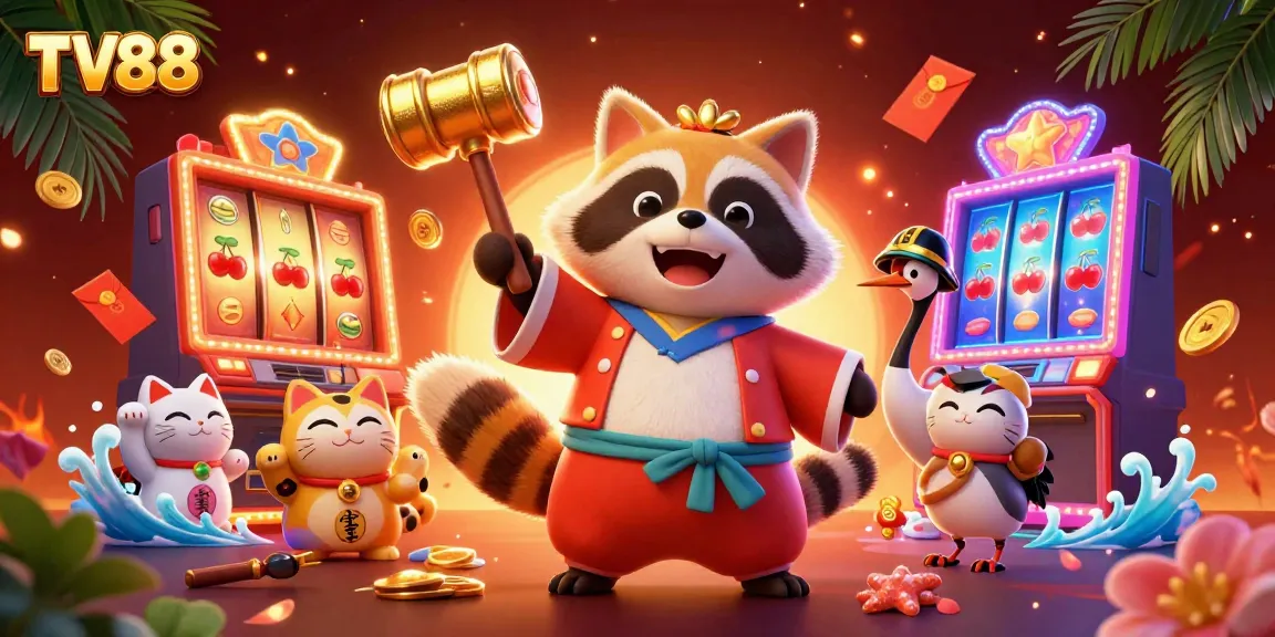 Experience gaming thrills with TV88’s jackpot slots featuring vibrant characters and lucky symbols.