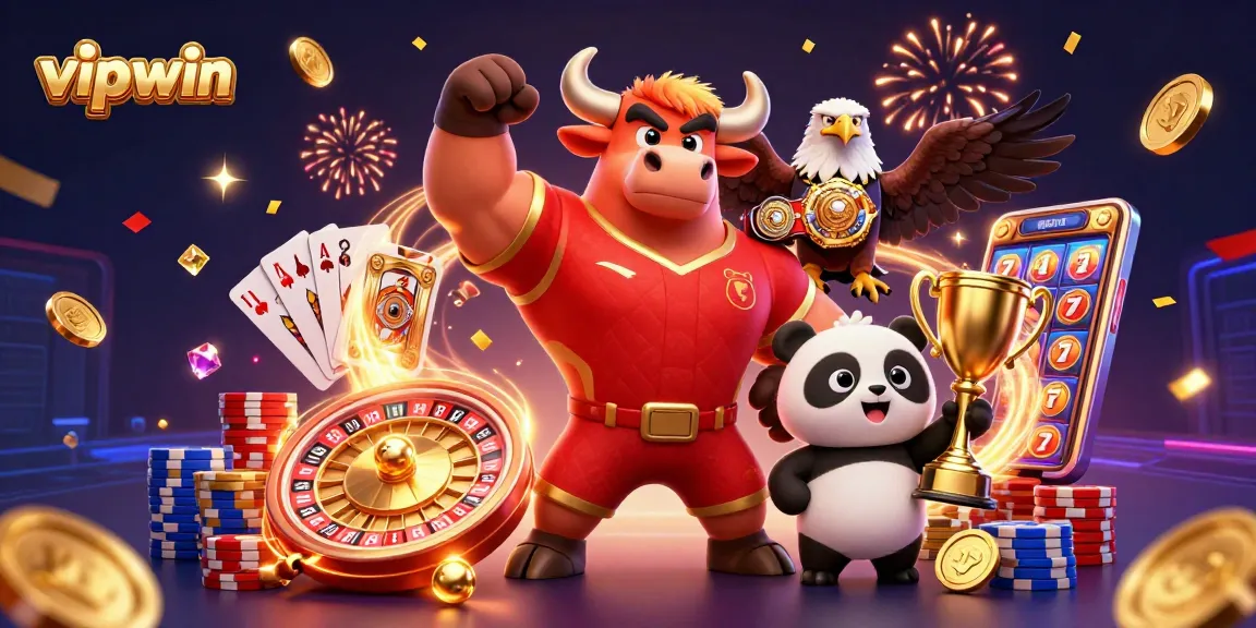 Engage with exciting vipwin casino games and win big surrounded by vibrant 3D illustrations.