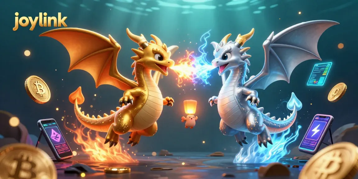 Experience joylink's unique casino features with captivating 3D dragons and crypto elements.