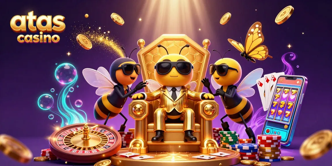 Engage with the authentic excitement of the atas casino, featuring a bumblebee mob boss and dynamic casino elements.