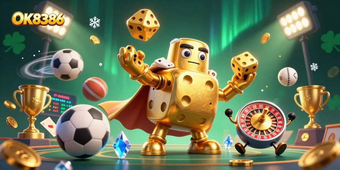 Experience exciting gaming adventures with OK8386's vibrant casino scene featuring dynamic sports elements.