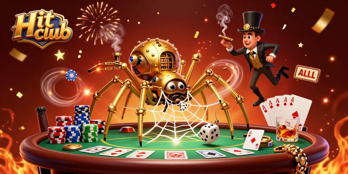 Engage in the Hit club casino experience with a dynamic 3D illustration showcasing poker excitement.
