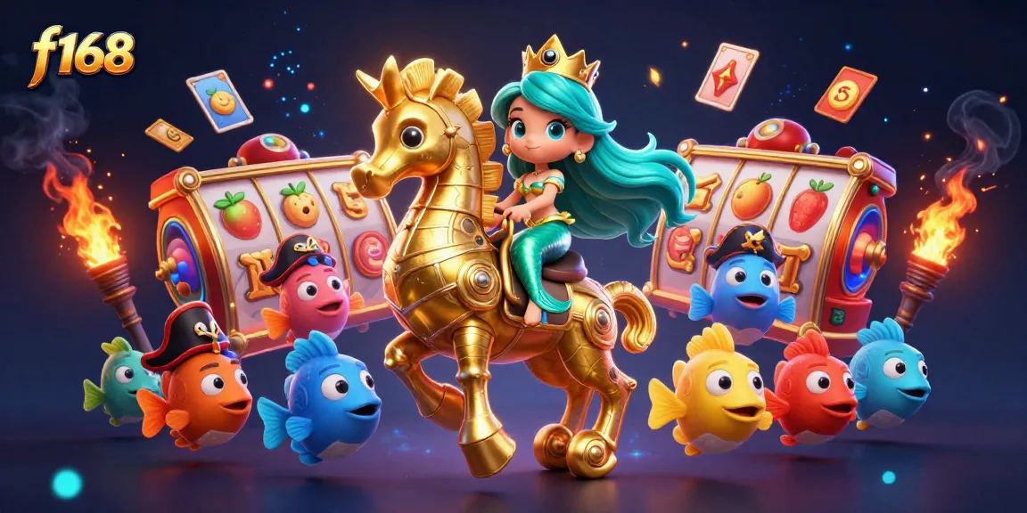 Spin the reels and win big with f168 as a colorful mermaid princess embarks on a treasure-filled adventure.