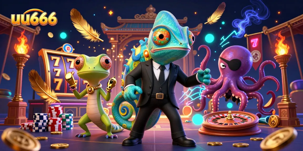 Engage with dynamic gaming action featuring uu666's enchanting casino characters and vibrant elements.