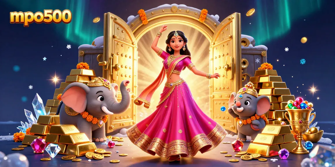 Spin to win with mpo500, featuring stunning Asian characters and vibrant casino elements.