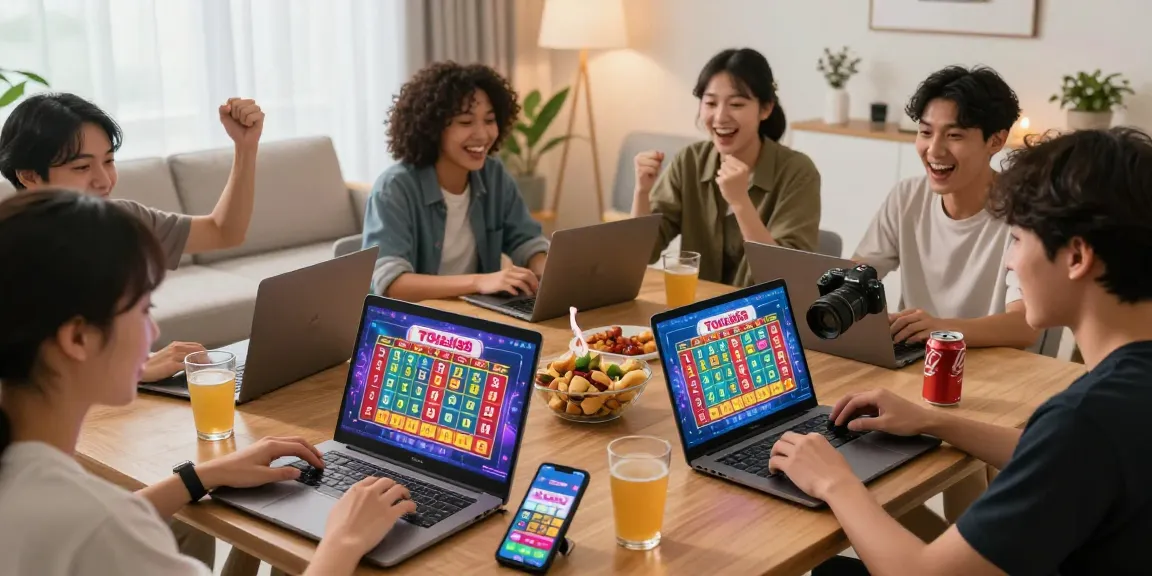 Players enjoying Togel88 Online gaming, celebrating wins in a lively home environment.