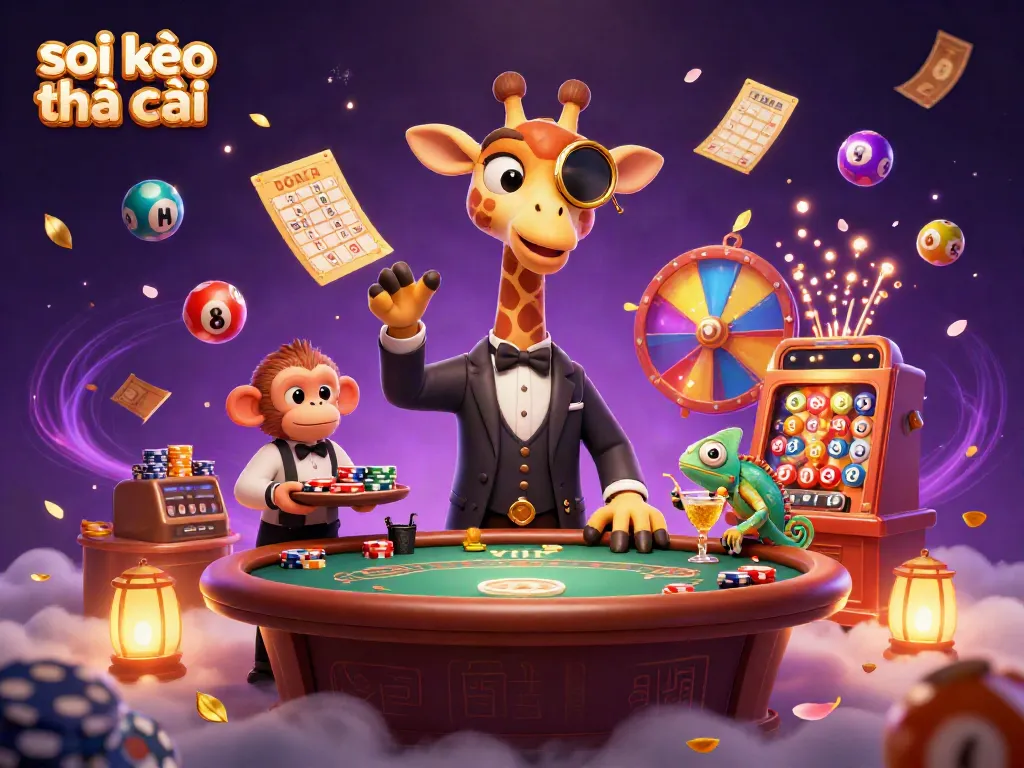 Experience thrilling action as players engage in 'soi kèo nhà cái' with a vibrant casino scene full of excitement.