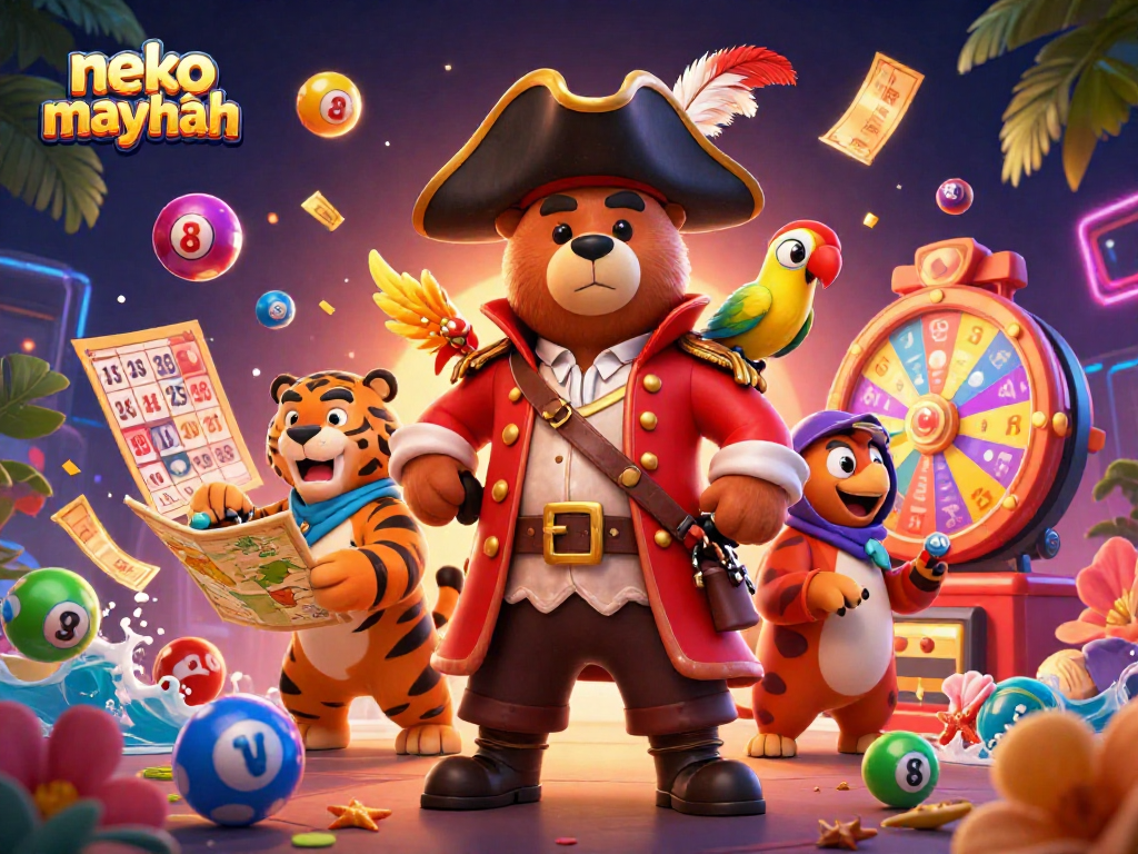 Engage with Neko May Mắn, a thrilling gaming experience filled with vivid lottery balls, prize wheels, and dynamic rewards.