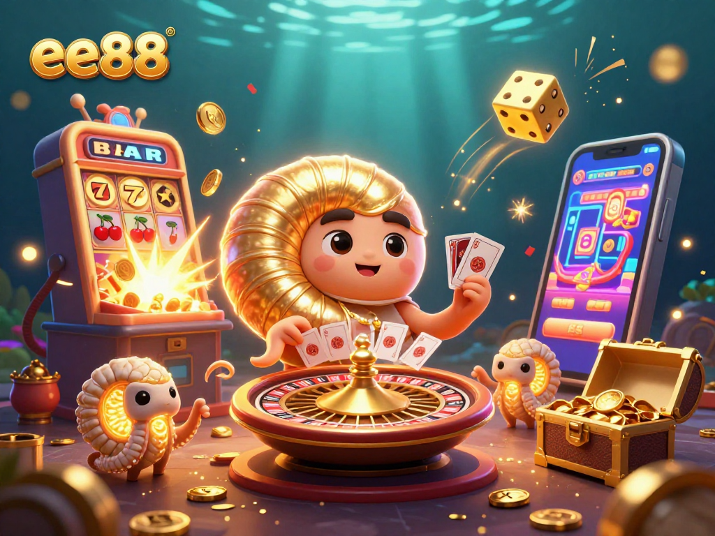 Experience exciting gameplay at ee88 with stunning 3D illustrations of casino elements and vibrant characters.