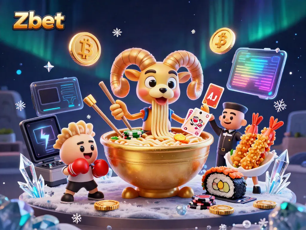 Experience Zbet with vibrant 3D characters celebrating casino games surrounded by crypto elements and excitement.