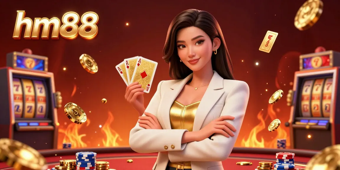 Engage with the hm88 casino experience, showcasing gameplay with dynamic poker elements and luxurious casino decor.