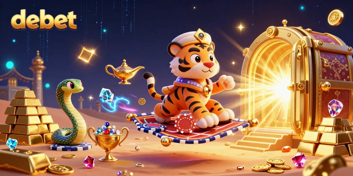 Experience the vibrant world of debet with a thrilling casino adventure featuring an Arabian Nights-themed sultan.
