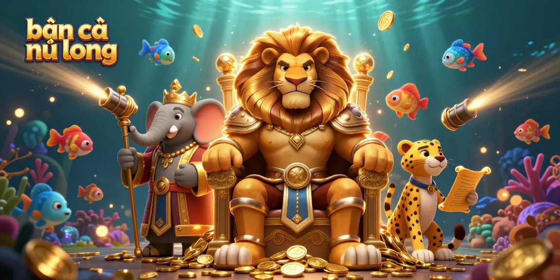 Engage in bắn cá ngũ long with thrilling underwater fish shooting action and vibrant casino game elements.