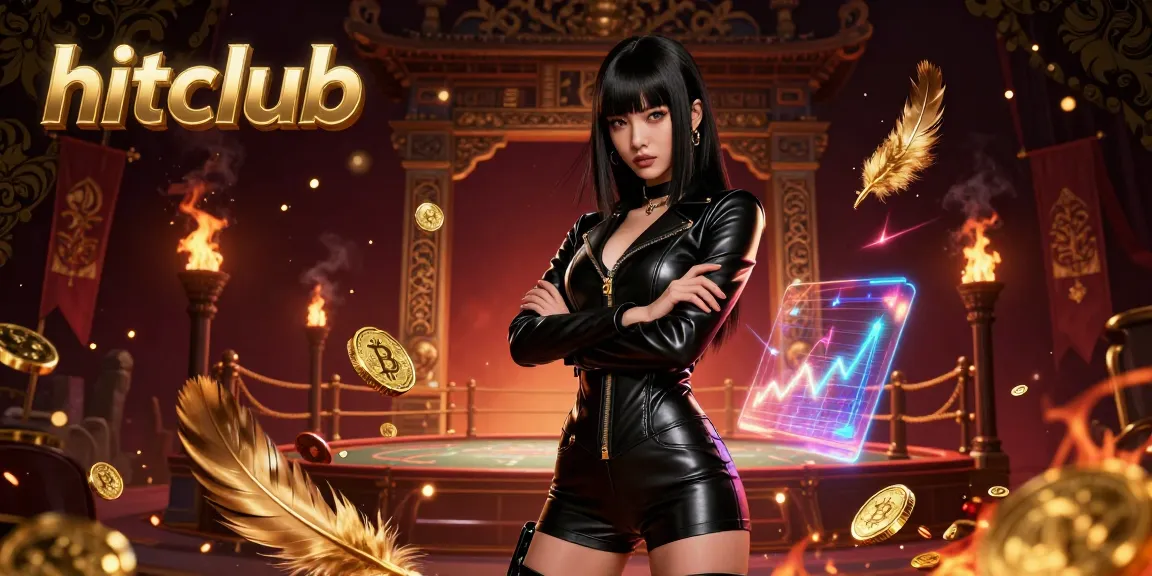 Participate in dynamic gaming experiences at hitclub with a stunning Asian woman and vibrant casino elements.