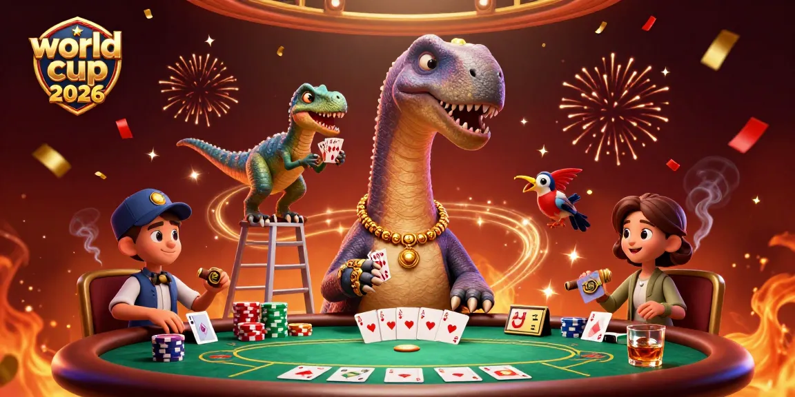 Engaging scene showcasing a brontosaurus and raptor themed around world cup 2026 gambling, packed with energy.